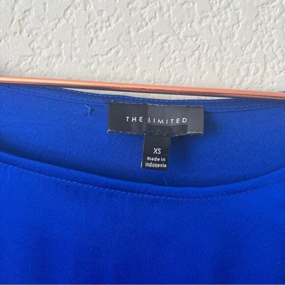 The Limited Harper Top mixed knit blue 3/4 sleeve - Picture 4 of 5